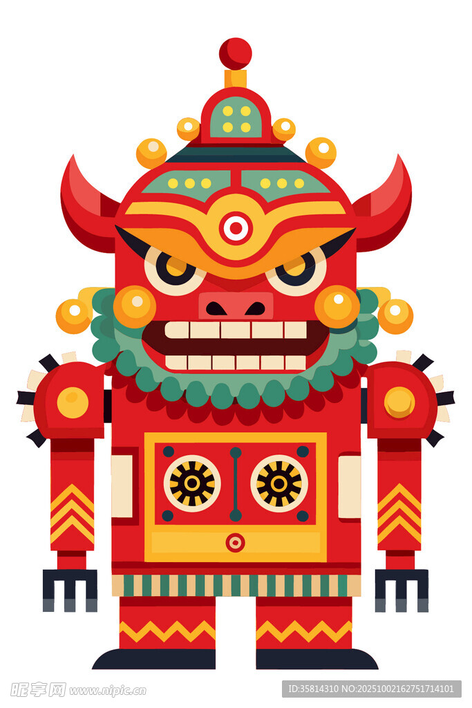 傳統(tǒng)中式卡通吉祥神獸形象