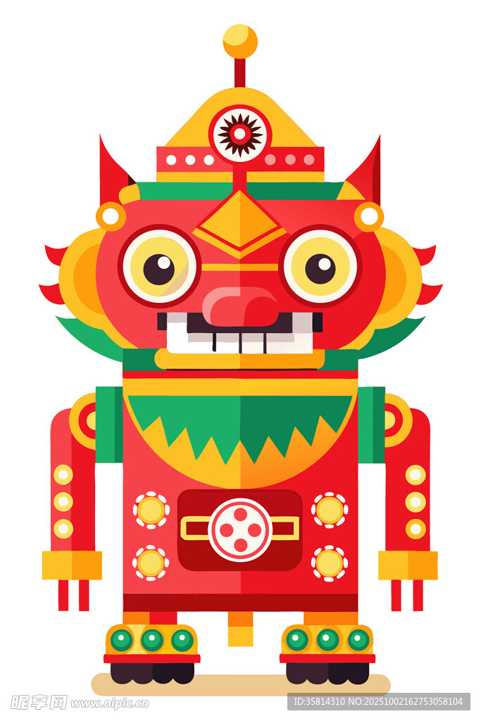 傳統(tǒng)風格喜慶機器人形象