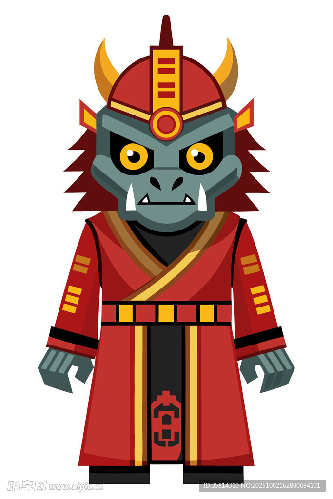 中式古風(fēng)惡魔卡通形象