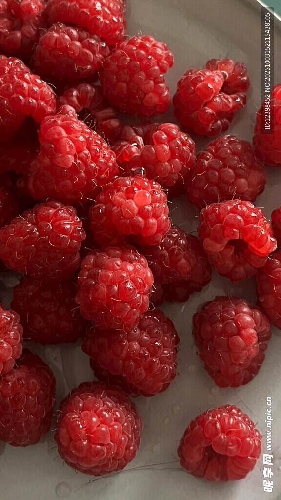 新鮮樹莓特寫