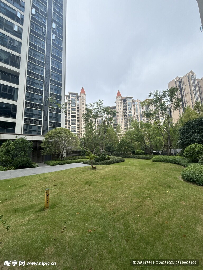 城市中的綠地與高樓景觀