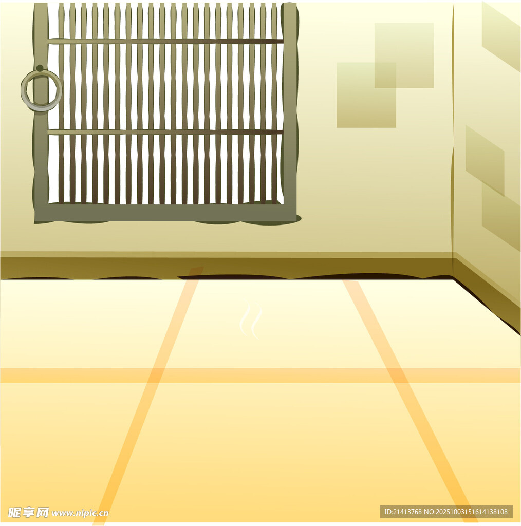 室內(nèi)鐵柵欄場景