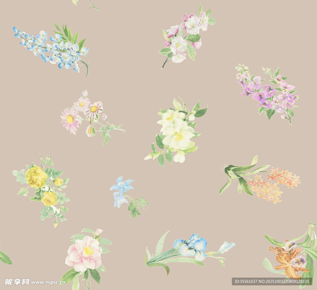 水彩花 