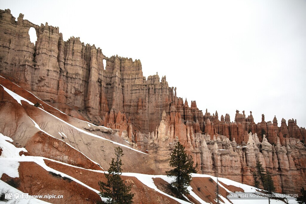 布萊斯峽谷雪景壯麗景觀