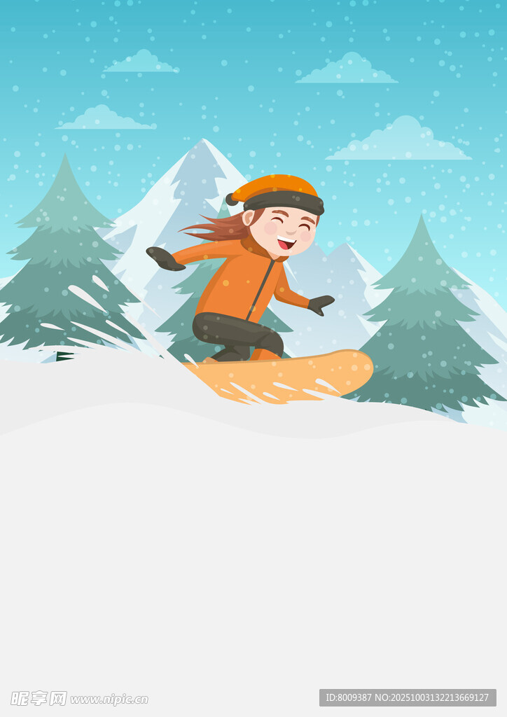 雪地滑雪的活力少年