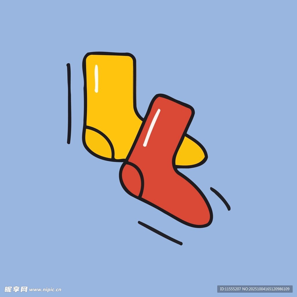 紅黃襪子動態(tài)插畫