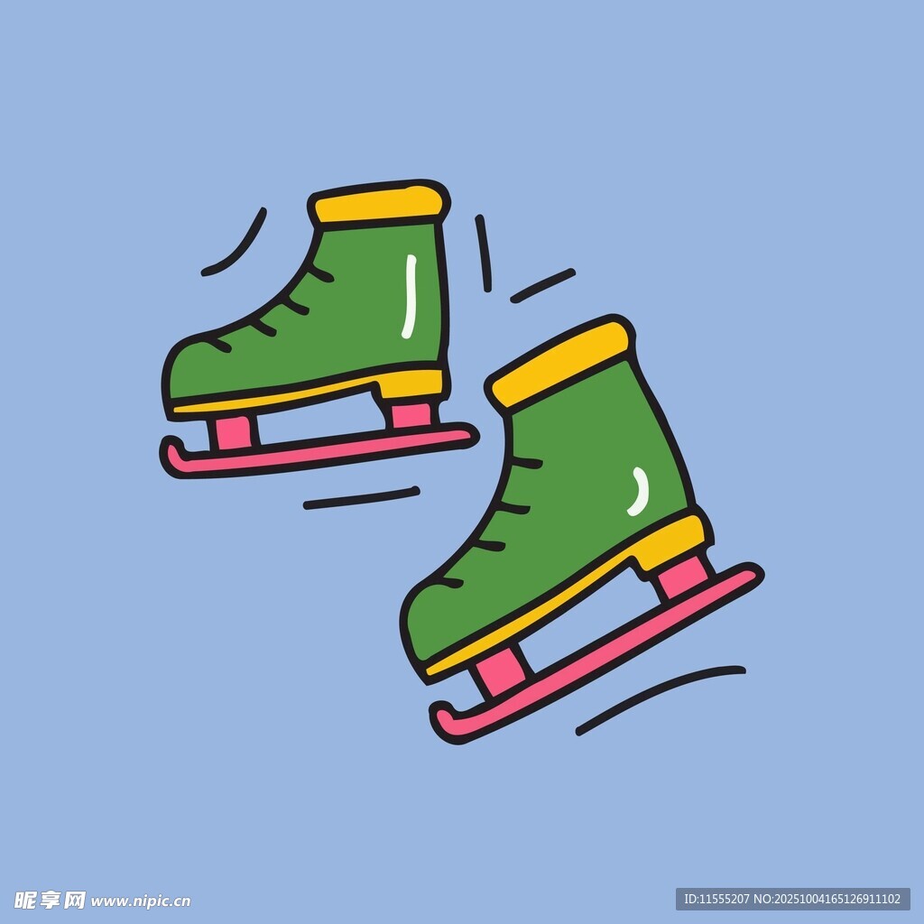 綠色卡通溜冰鞋