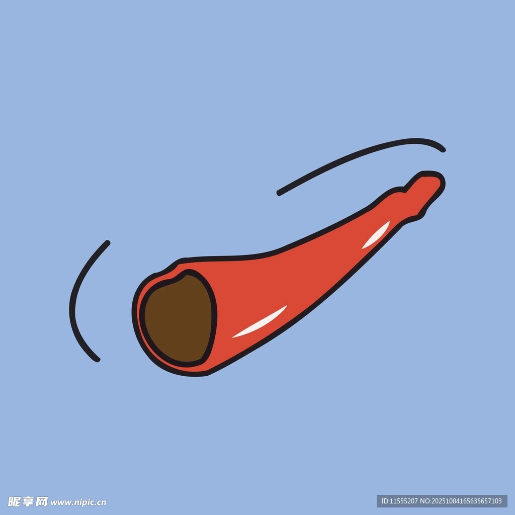 紅色喇叭在空中旋轉(zhuǎn)
