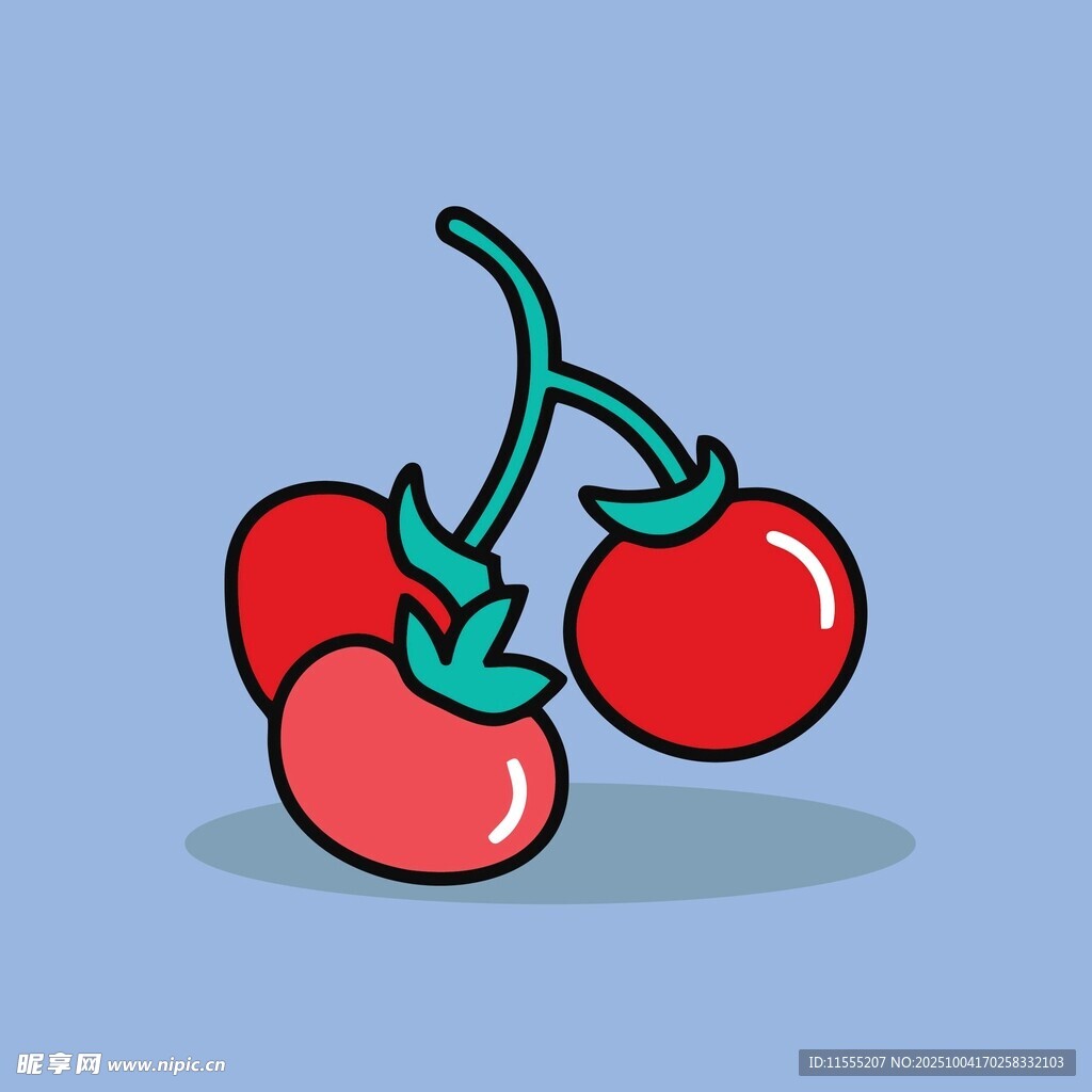 卡通櫻桃插畫
