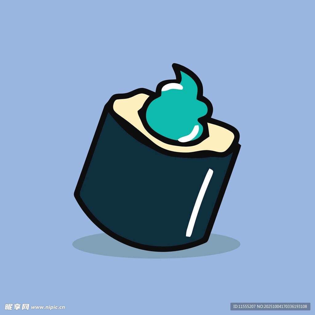 可愛卡通壽司插畫