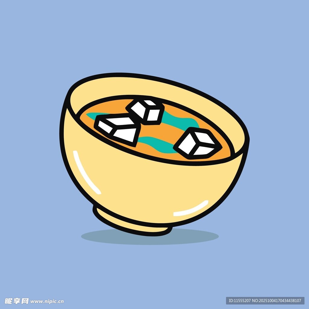 卡通風(fēng)格的一碗食物