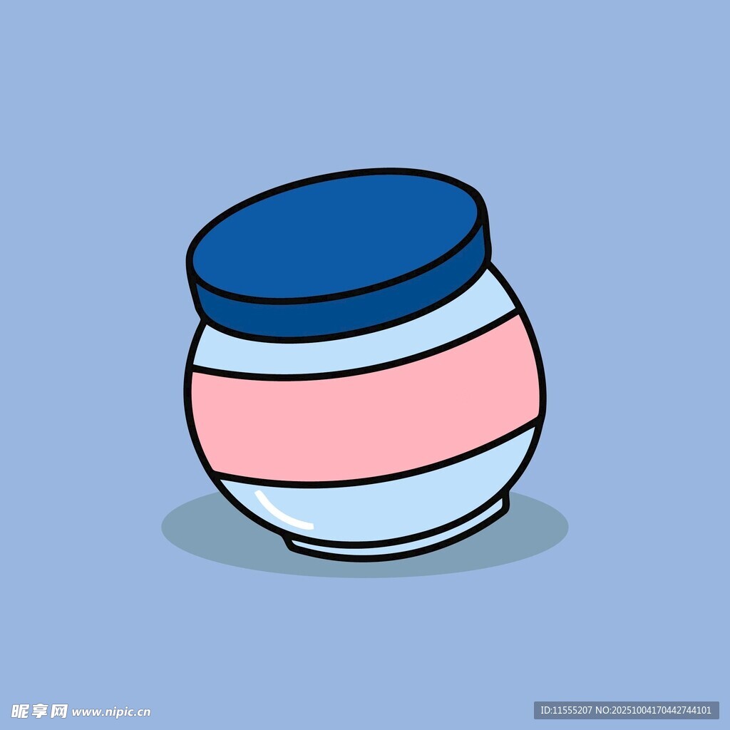 彩色條紋罐子插畫