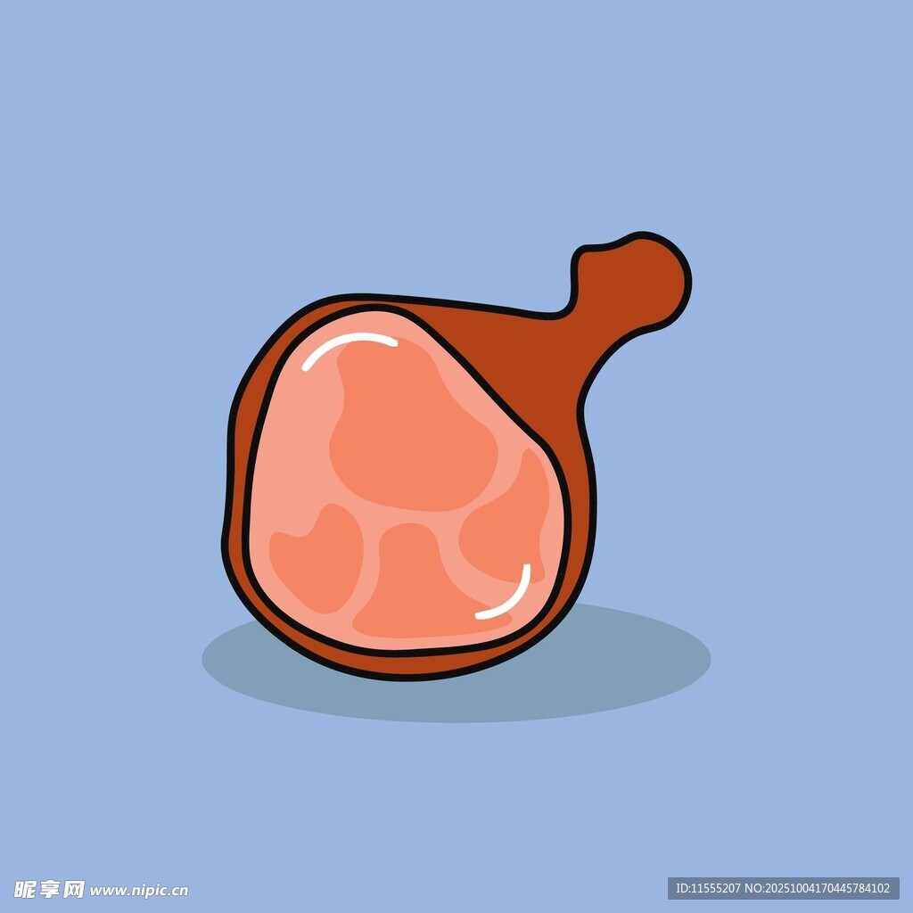 卡通風(fēng)格的美味大雞腿
