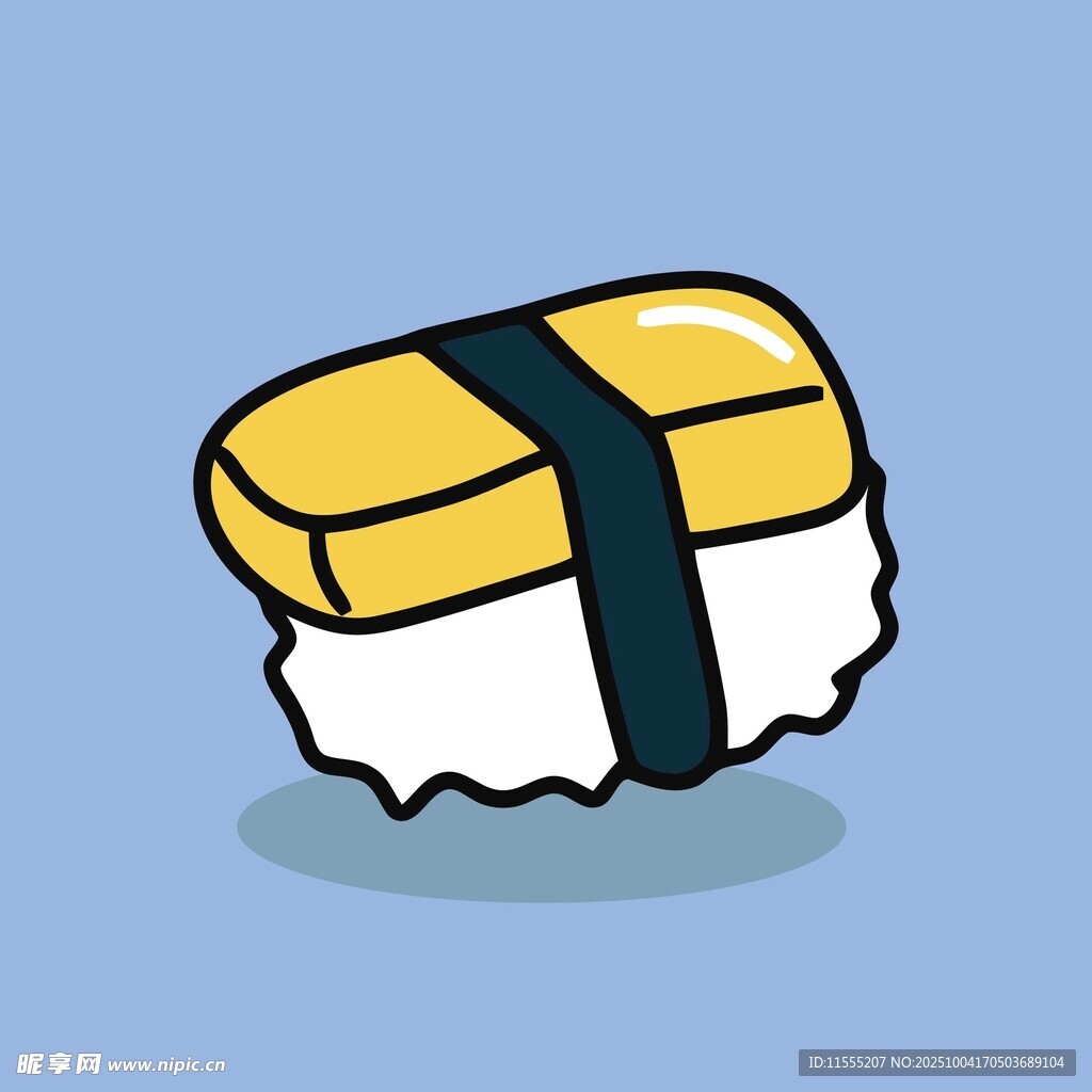 卡通風(fēng)格壽司插畫(huà)