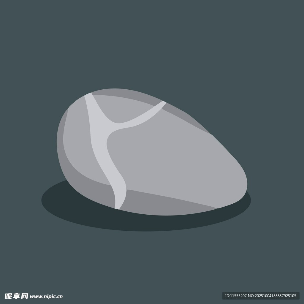 灰色橢圓石頭插畫