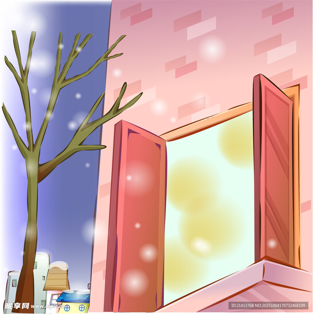 冬日窗邊景