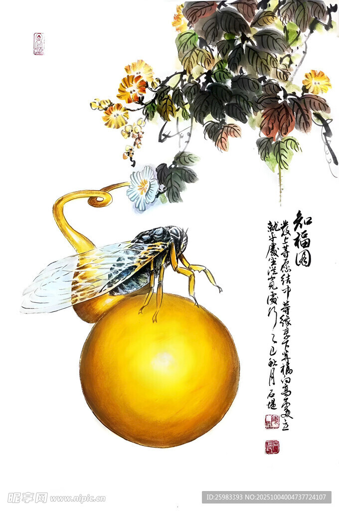 葫蘆金蟬圖