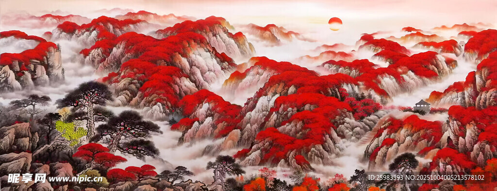 江山紅透圖