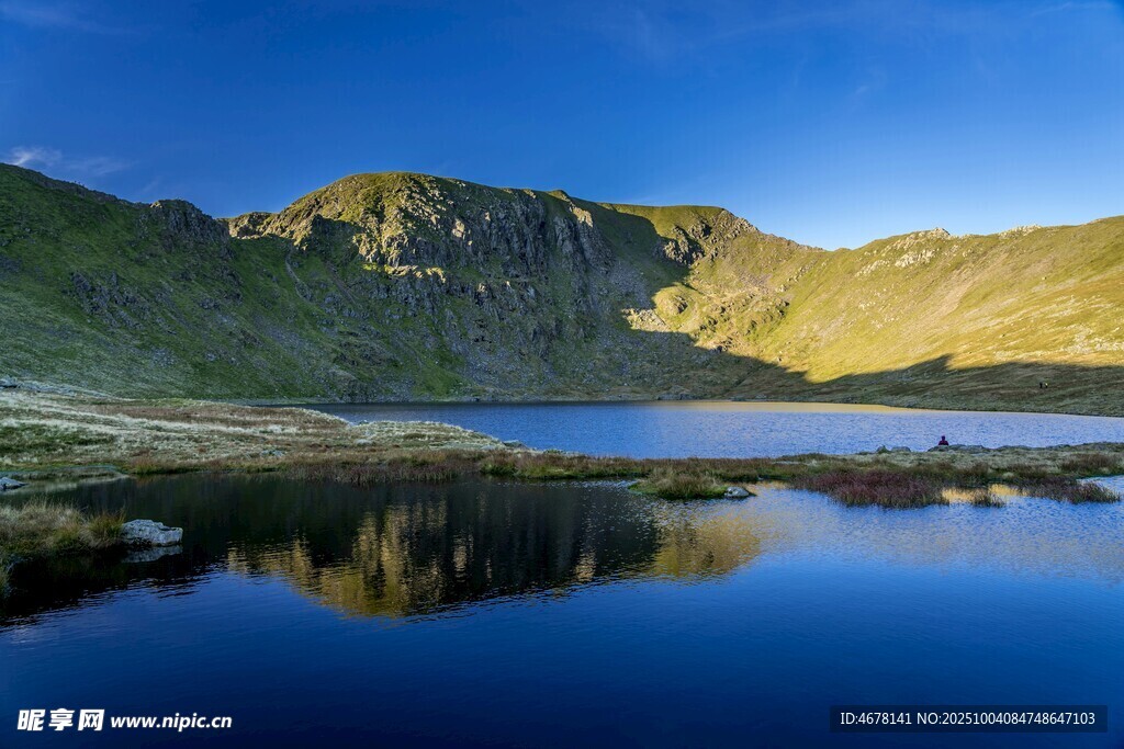 山間湖泊美景
