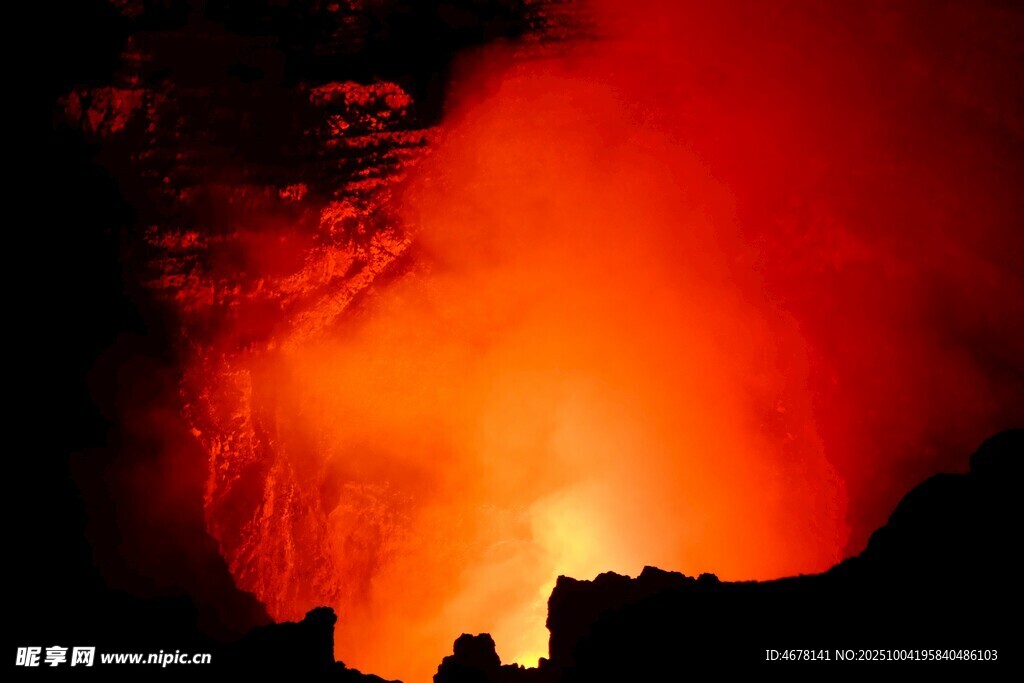 火山噴發(fā)壯觀景象