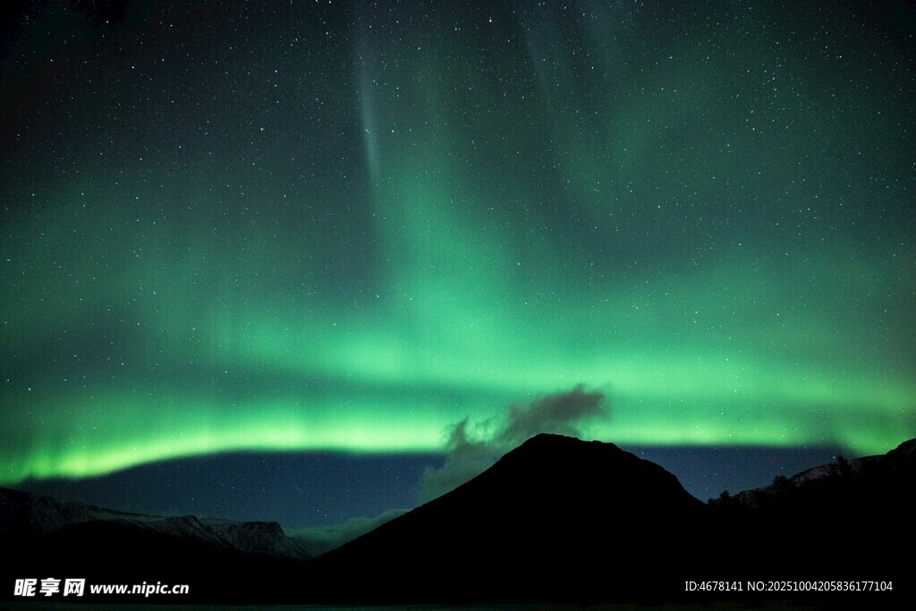 夜空中絢爛的極光美景