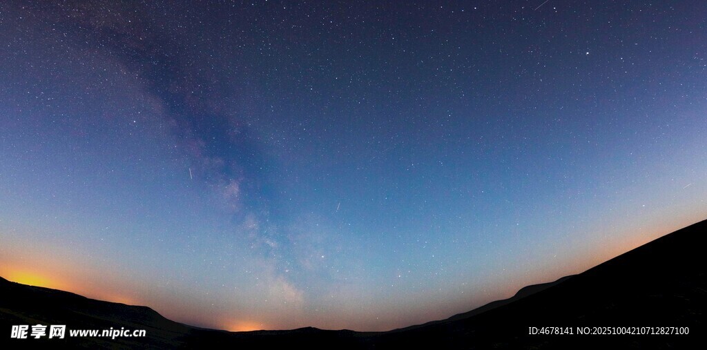 山間暮色星空美景