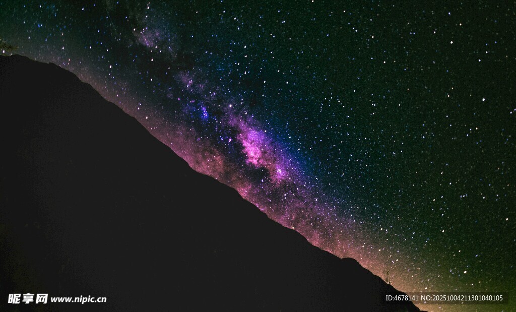 璀璨星空下的絢麗天際