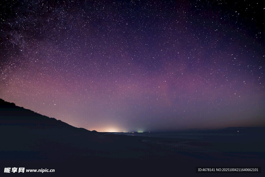 夜空下的絢爛極光美景