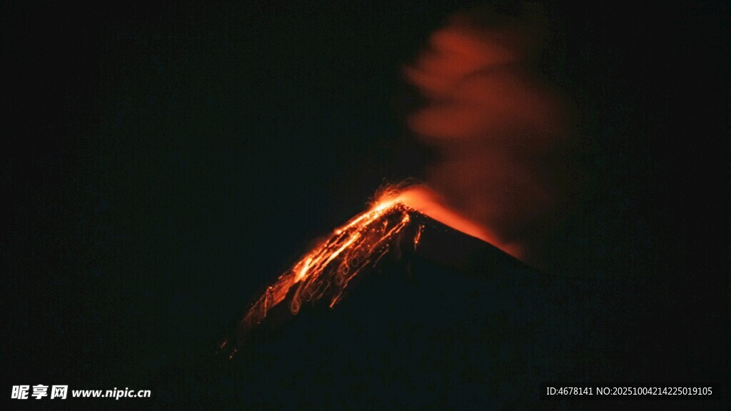 火山熔巖噴發(fā)現(xiàn)場(chǎng)奇觀