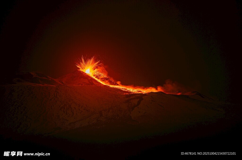 火山噴發(fā)的熾熱瞬間