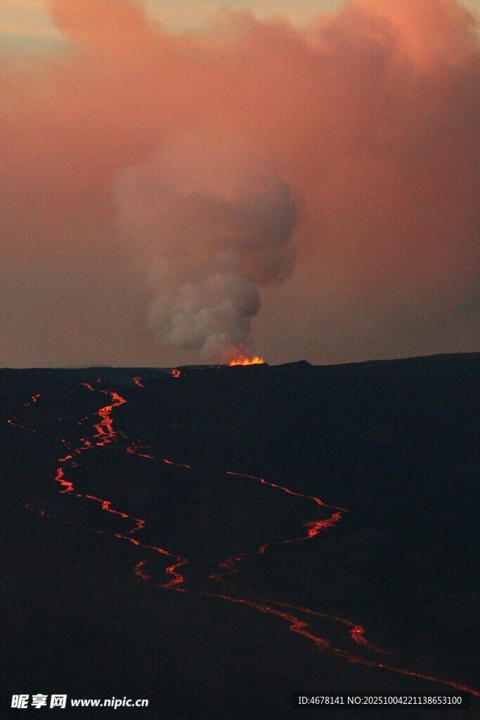 火山噴發(fā)壯觀景象