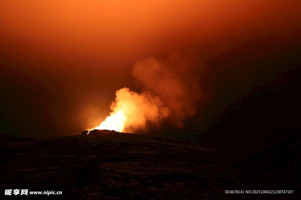 火山噴發(fā)瞬間