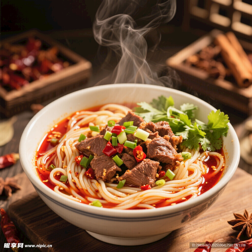 熱氣騰騰牛肉湯面