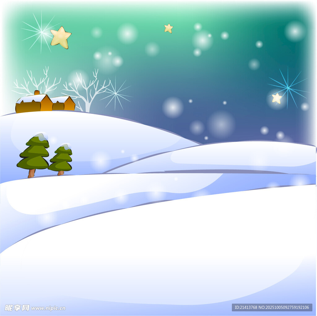 冬日雪景中的靜謐鄉(xiāng)村