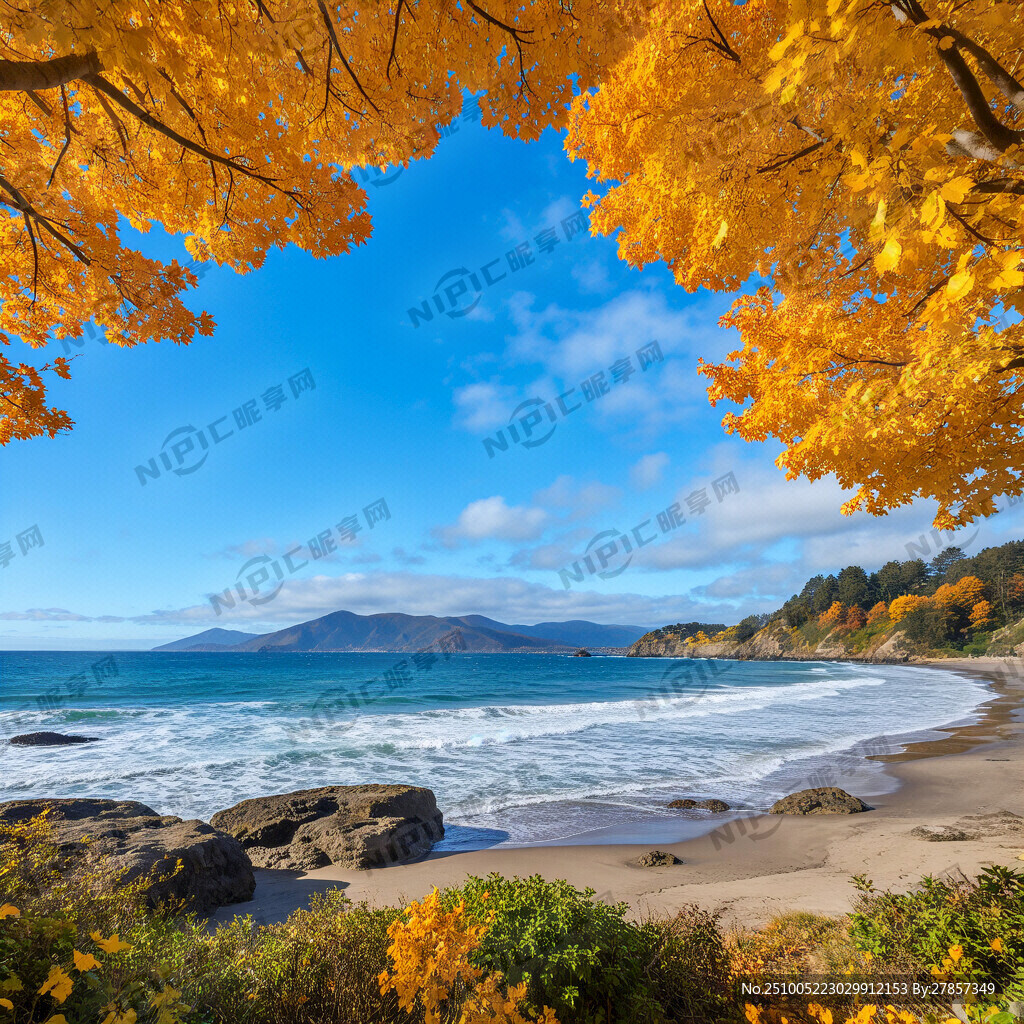 美國西海岸的秋景圖片