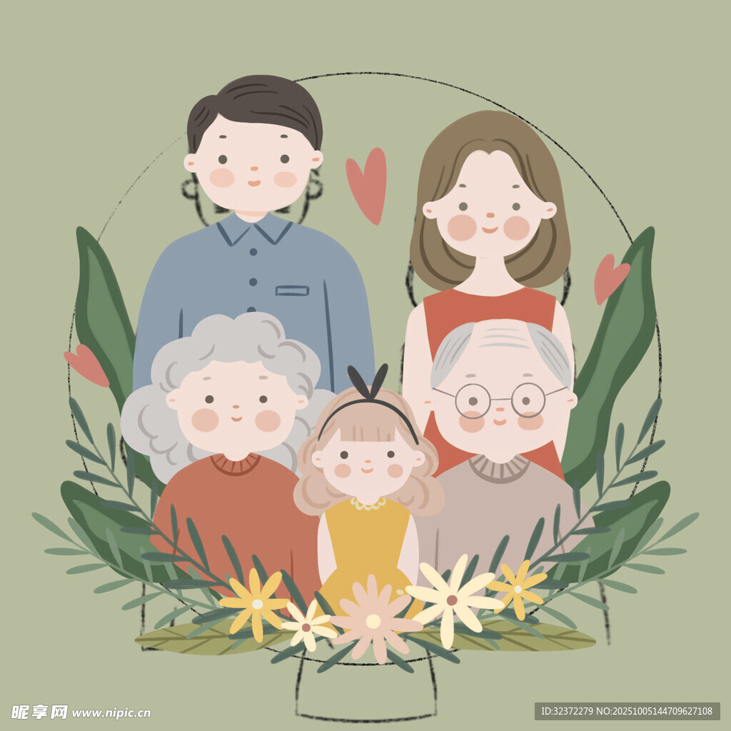 溫馨家庭團(tuán)聚插畫(huà)