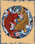 中式錦鯉圖 