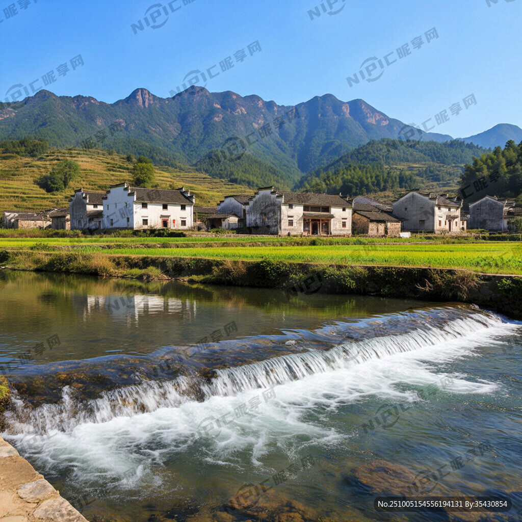 閩北民居 在田野中央