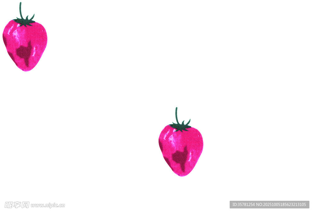 兩顆粉色草莓特寫