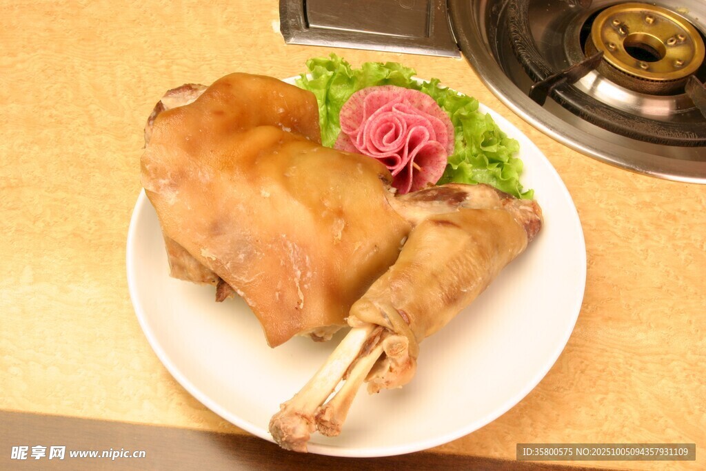 美味烤雞腿擺盤精致