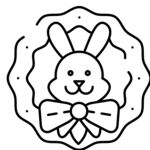 可愛(ài)兔子花環(huán)圖案