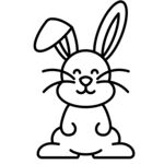 可愛(ài)坐姿小兔子簡(jiǎn)筆畫(huà)