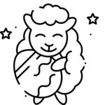 可愛(ài)小羊抱地球簡(jiǎn)筆畫(huà)