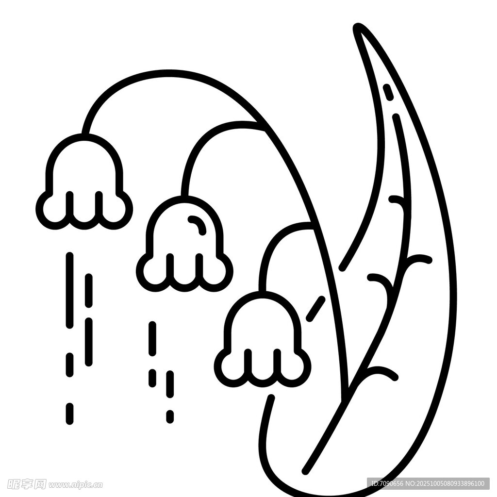 鈴蘭花簡(jiǎn)筆畫圖案