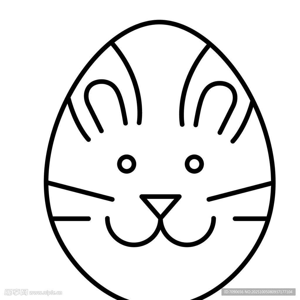 兔子形狀的蛋簡(jiǎn)筆畫(huà)