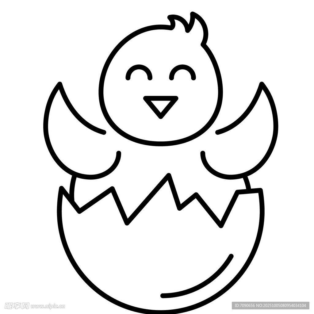 破殼小雞簡(jiǎn)筆畫