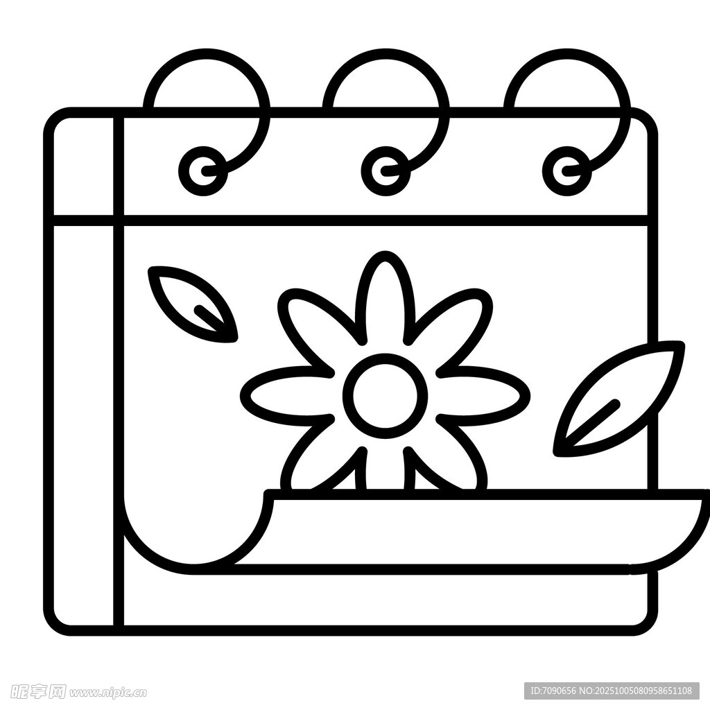 日歷上的花朵圖案設(shè)計(jì)