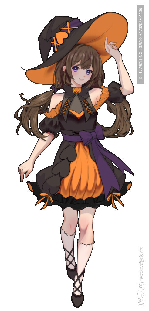 萬(wàn)圣節(jié)裝扮的可愛(ài)女孩
