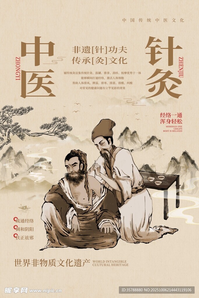 中醫(yī)針灸場景圖