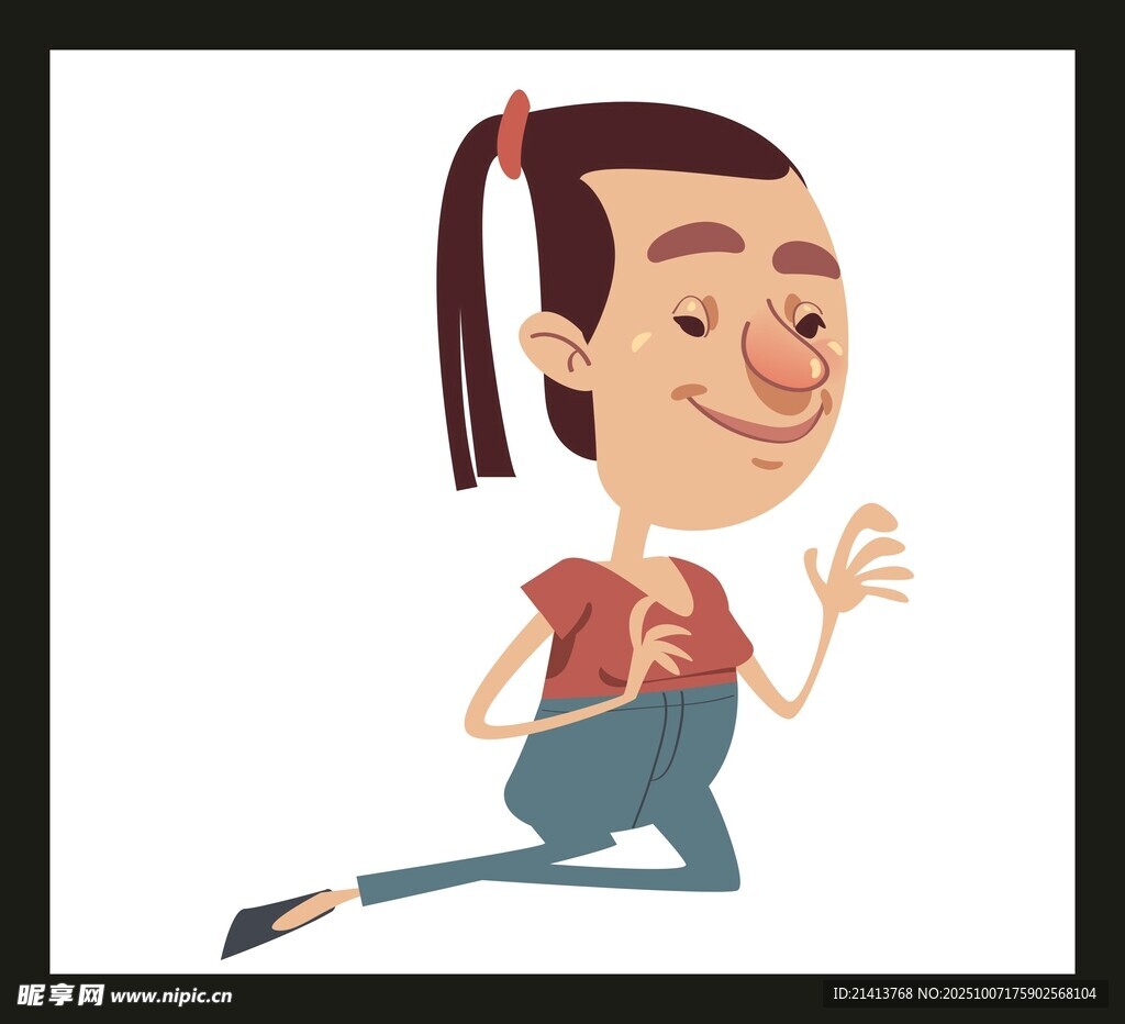 奔跑的活力女孩